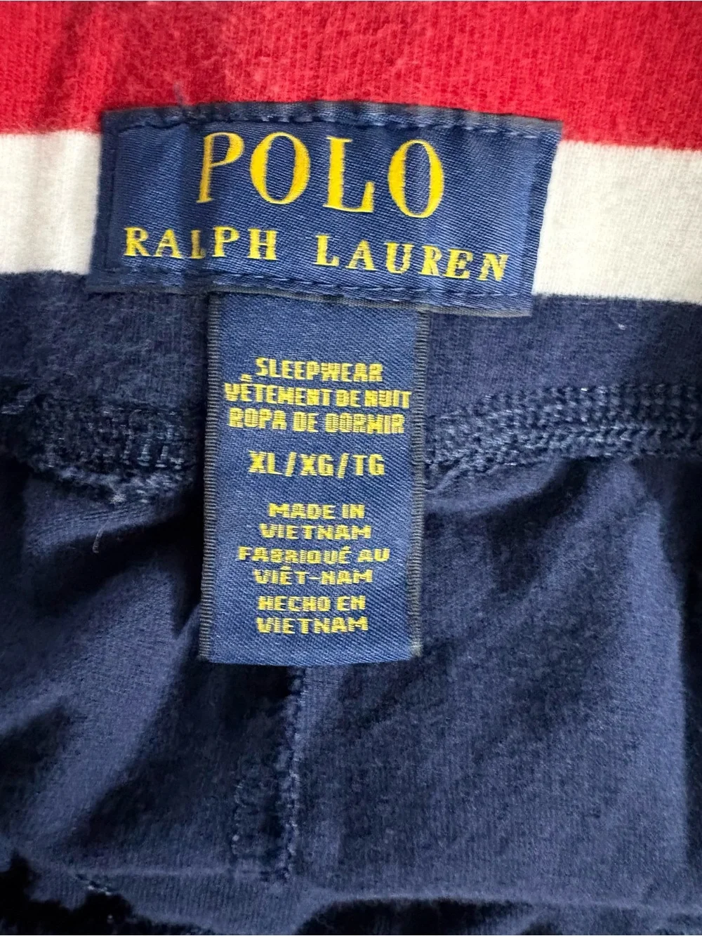 Polo Ralph Lauren Men's XL Graphic Jersey Knit Lounge Sleep Shorts Navy Blue P1
